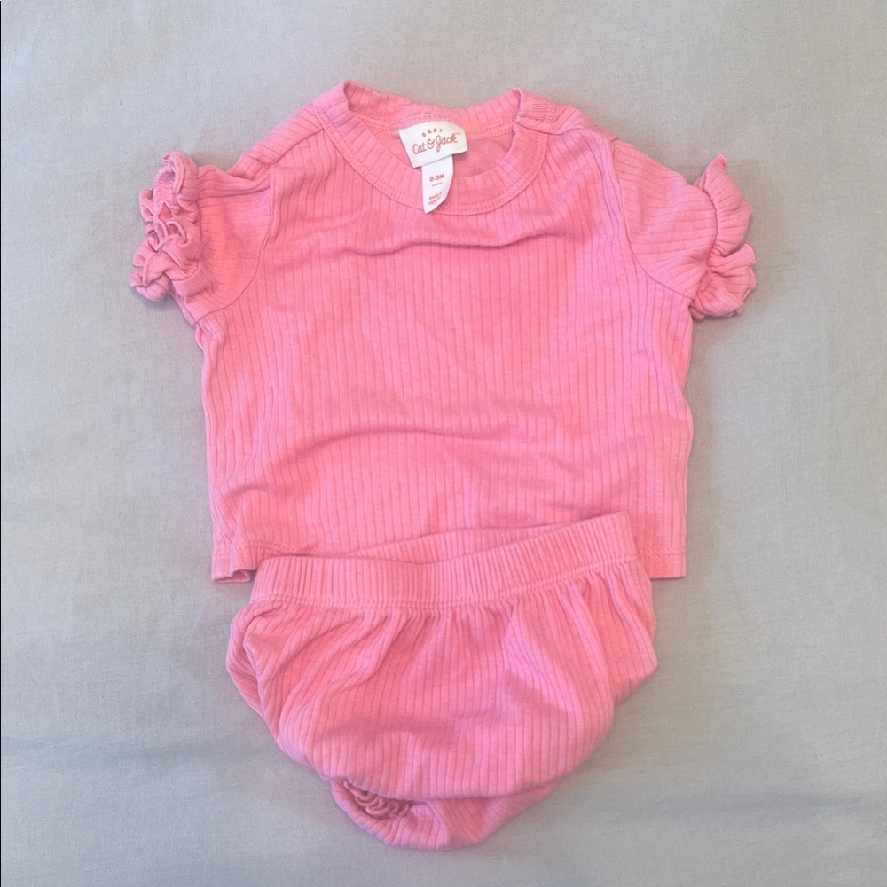 Cat & Jack Pink Ruffled Set